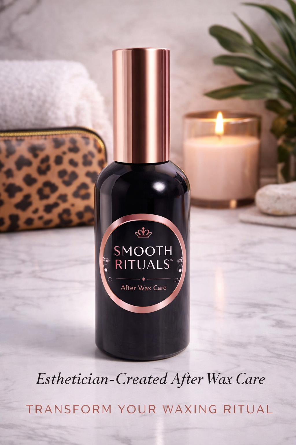 After wax refresher spray with aloe vera for feminine care, soothing and hydrating skin after waxing by Smooth Rituals