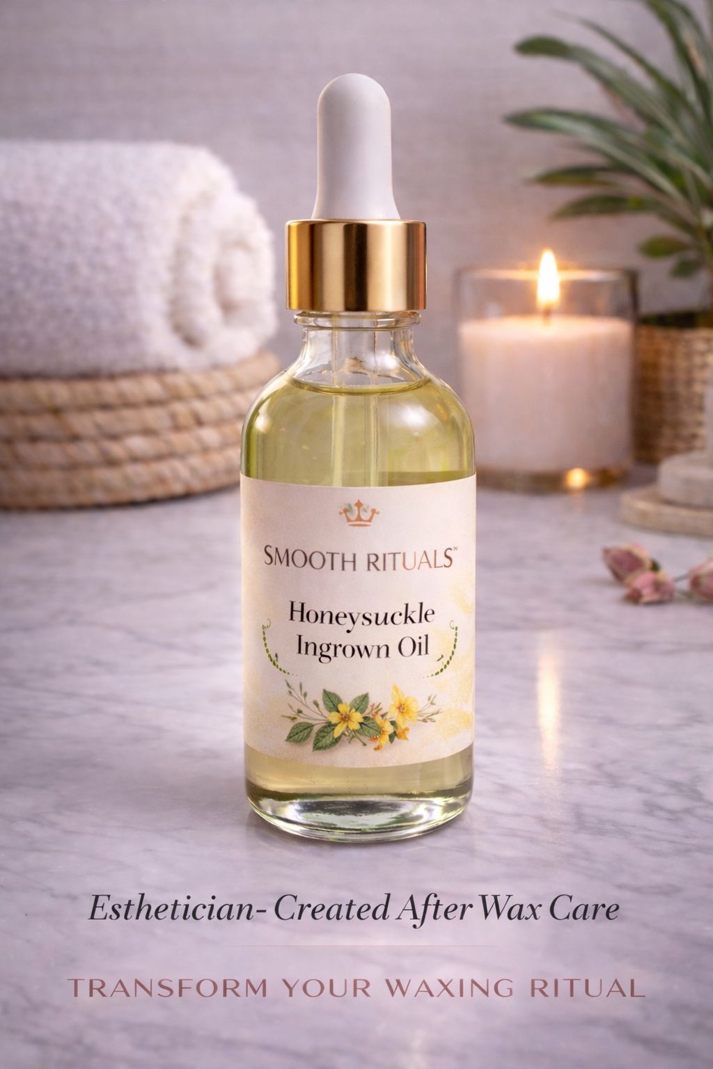 manuka honey oil serum for glowing skin with jojoba and rosehip to hydrate and reduce dark spots by Smooth Rituals