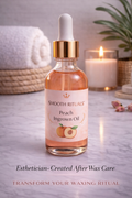 peach ingrown hair oil for bikini area and body to prevent razor bumps and soothe skin after waxing by Smooth Rituals